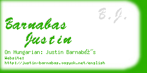 barnabas justin business card